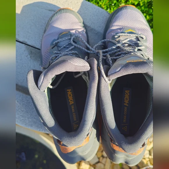 Hoka Men's Shoes - Gray and Orange 12D - Picture 6 of 9